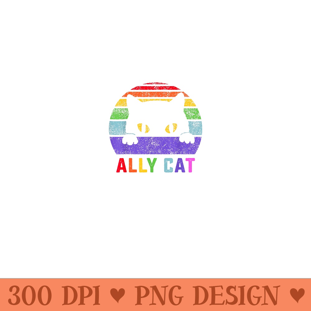 LGBT Ally Cat Be Kind Gay Rainbow Funny LGBTQ - PNG Template | Inspire ...