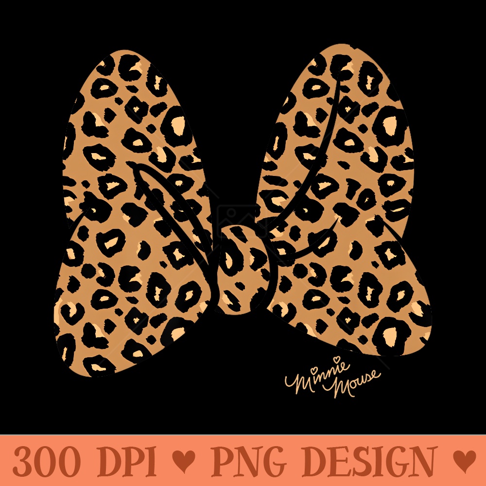 Disney Minnie Mouse Leopard Print Bow Premium Short Sleeve - | Inspire ...