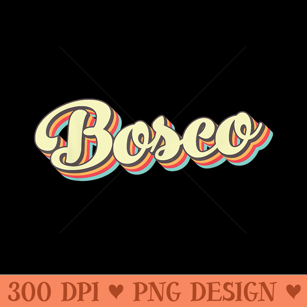 Bosco T Retro Art Baseball Font Vintage - PNG Templates | Inspire Uplift