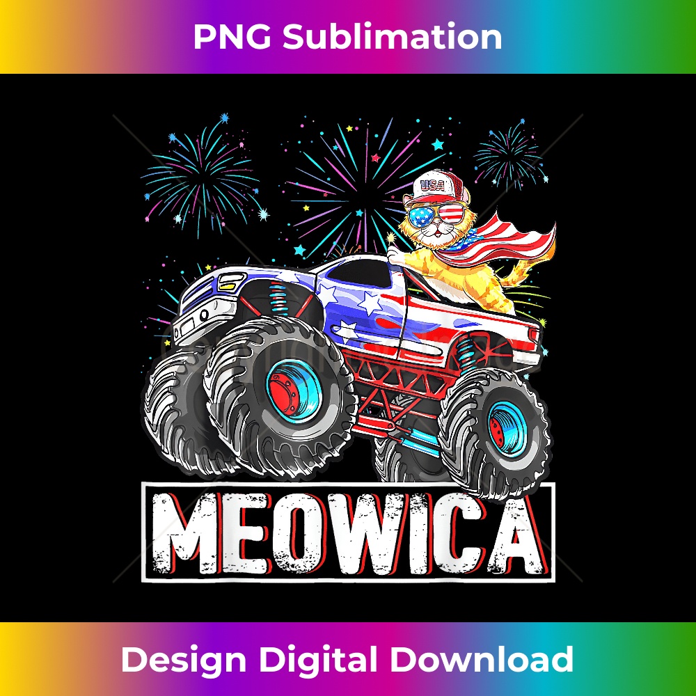 Cat Monster Riding Truck American Flag Plus Size Graphic - S | Inspire ...