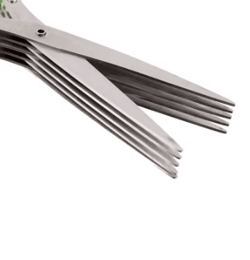 Multifunctional 5 Layers Stainless Steel Knives Kitchen Scissors Scallion Cutter Herb Laver Spices Cook Cut Shredders