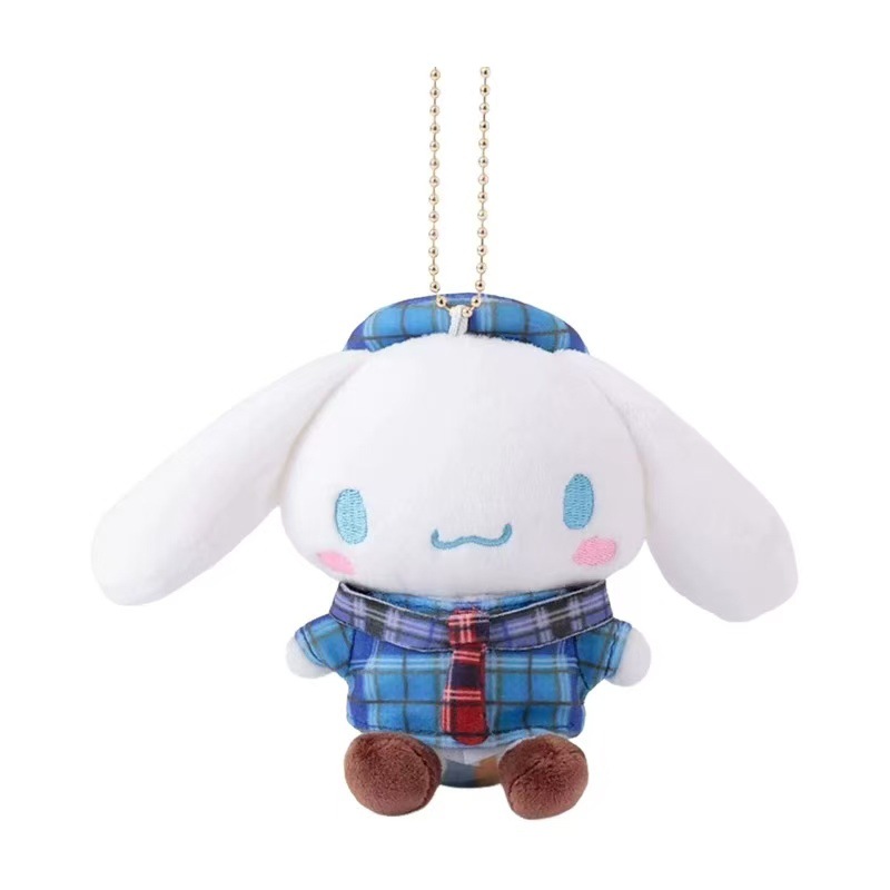 Kawaii Hello Kitty Kuromi Plush Keychain, Sanrioed Cute Doll Pendant for Bags, Kids, Car, Gifts & Christmas Decorations