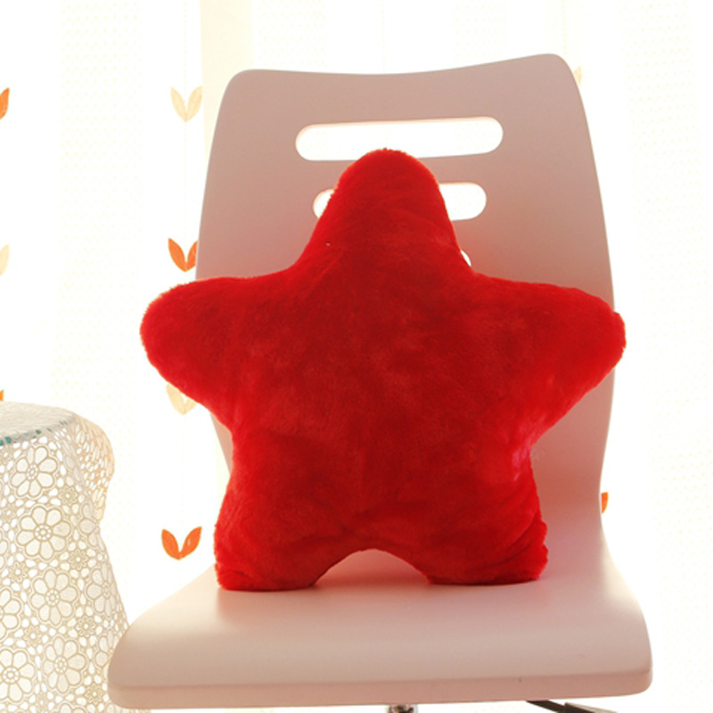 Soft five-pointed star pillow plush cushion, yellow, pink, and red home decoration for bedroom sofa ornaments