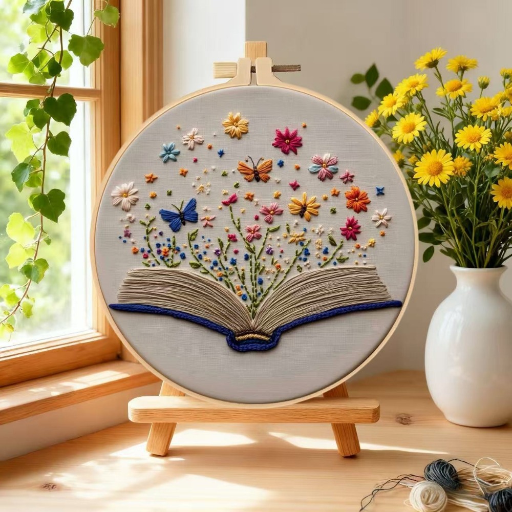 Pattern Using Home Objects Pattern Hand-embroidered DIY Material Set for Home decor | Inspire Uplift