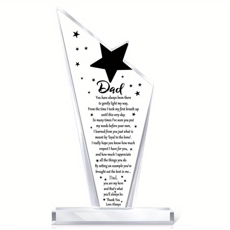Sympathy Thankful Quotes Dad Acrylic Gift, Stylish Table Decor for Father’s Day from Son/Daughter Sympathy Thankful Quotes Dad Acrylic Gift, Stylish Table Decor for Father’s Day from Son/Daughter