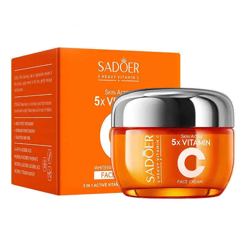 Hydrating Vitamin C Face Cream for Brightening, Firming, and Moisturizing Skin