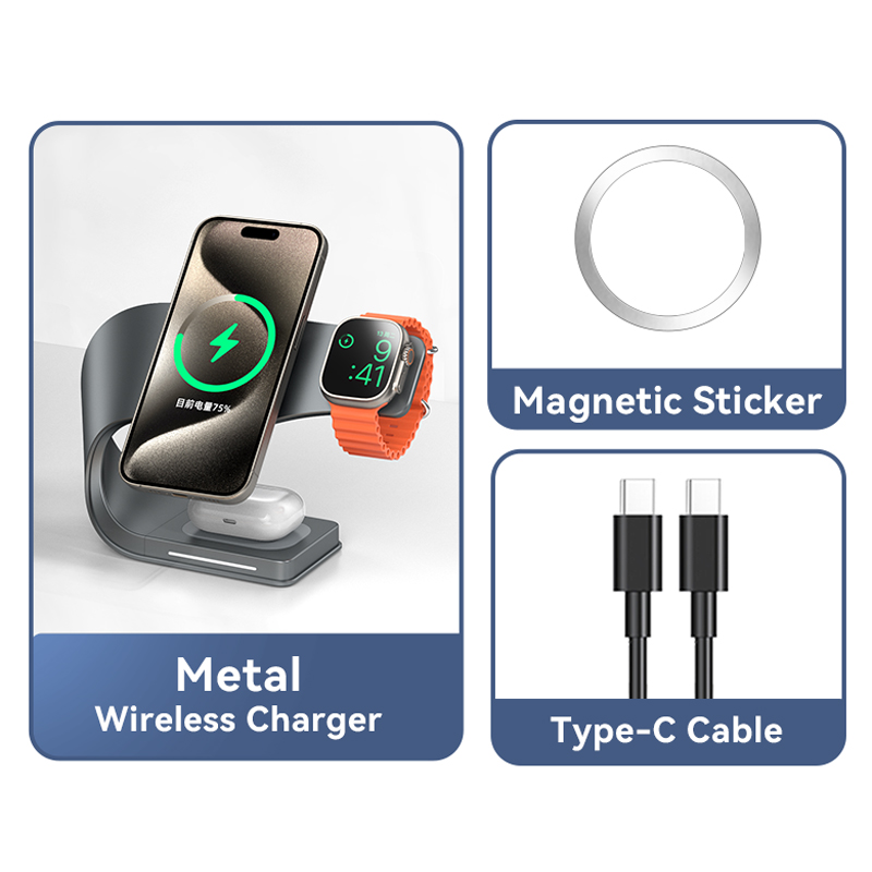 Mobile Phones Charging Station Stand, Airpods, Apple Watch, Fast iPhone Charger