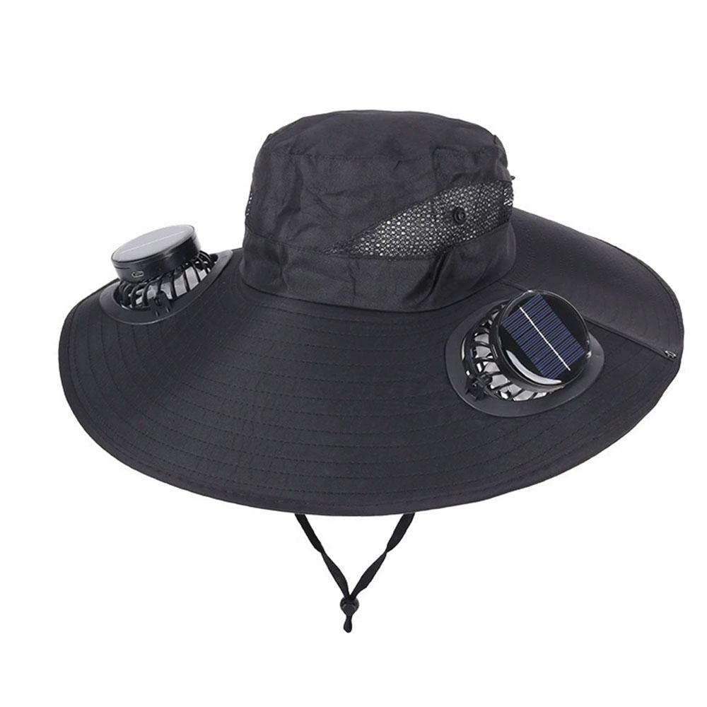 SolarBreeze Dual Fan Cooling Hat Solar Powered Cooling Hat with UV Sun Protections
