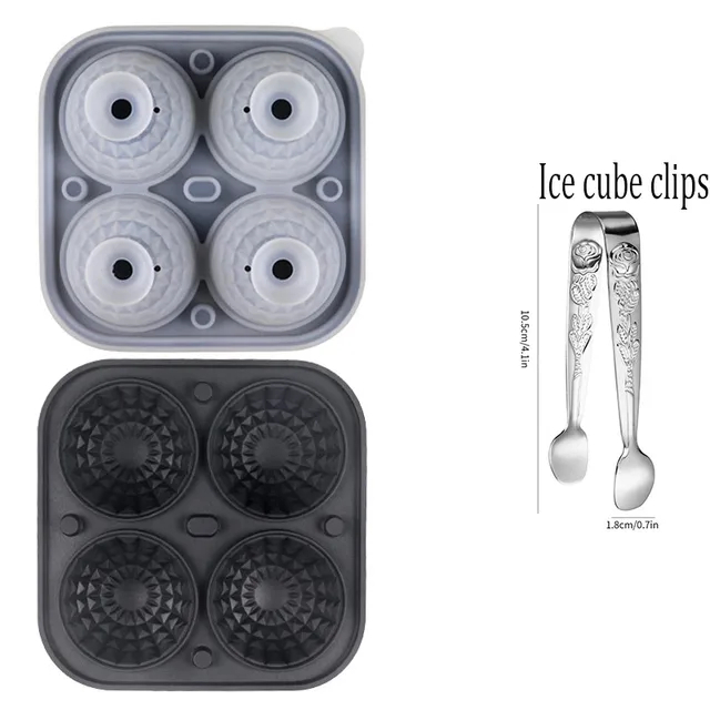 Silicone ice cube tray with lid Round & Square Ice Ball Maker for Whiskey & Cocktails