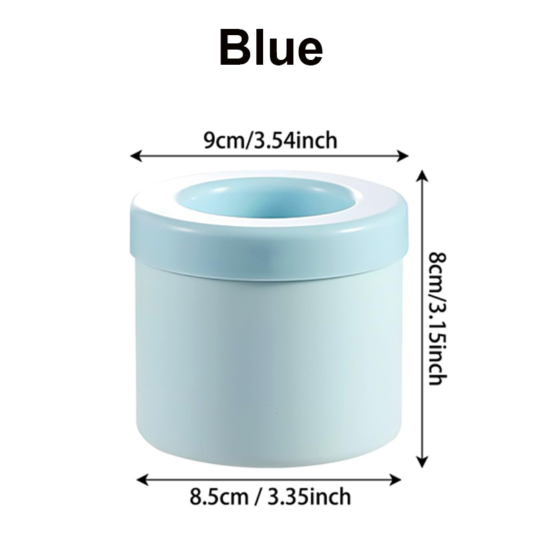 Portable Silicone Ice Bucket & Round Ice Cube Mold for Wine Ice Cooler Home Bar Ice Maker