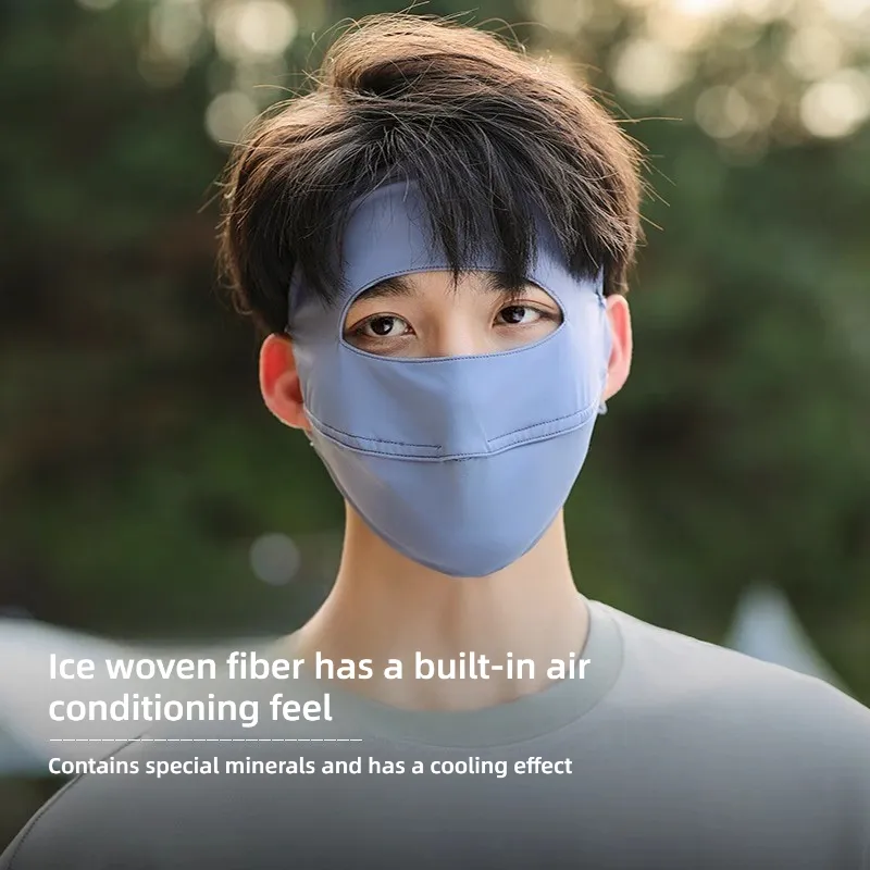 Summer Sun-Proof Full Face Mask Lightweight Breathable Nylon