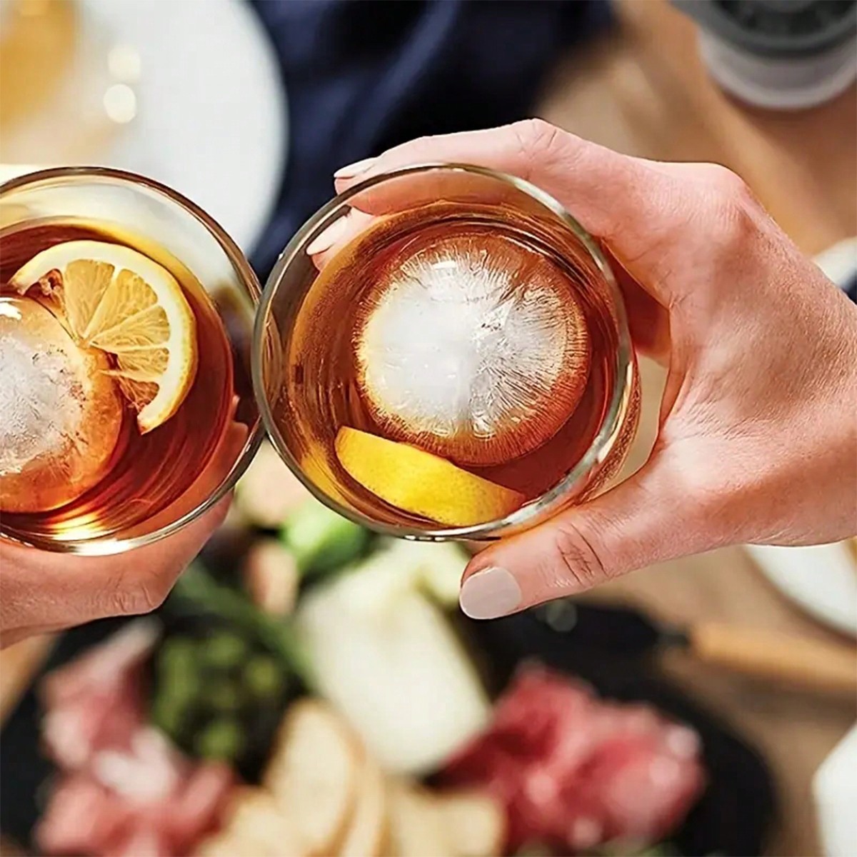 Premium Silicone Ice Ball Mold with Lid Reusable Round Ice Cube Maker Food Grade Ice Mold