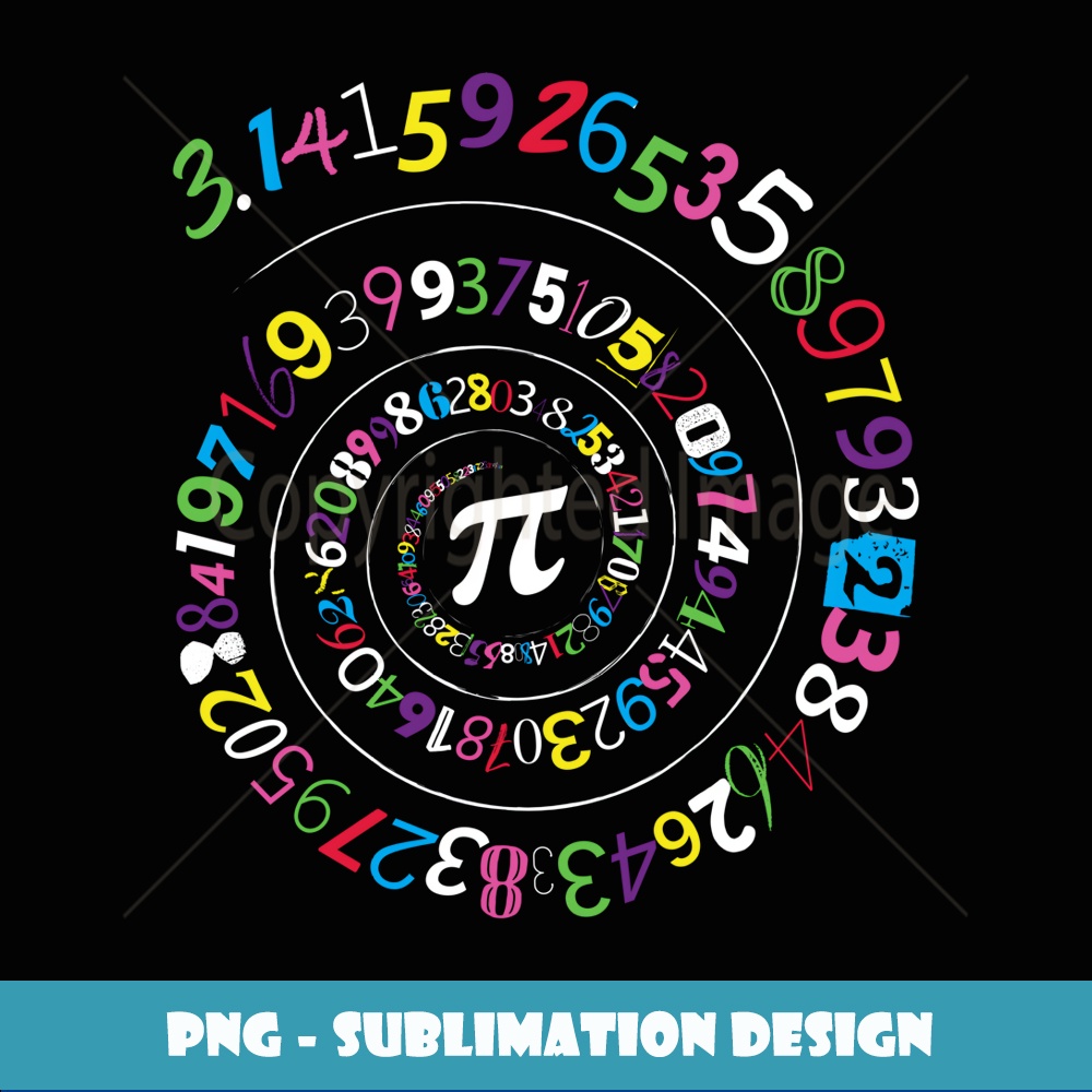 Pi Day Spiral Pi Color Numbers Teacher Student - High-Qualit | Inspire ...