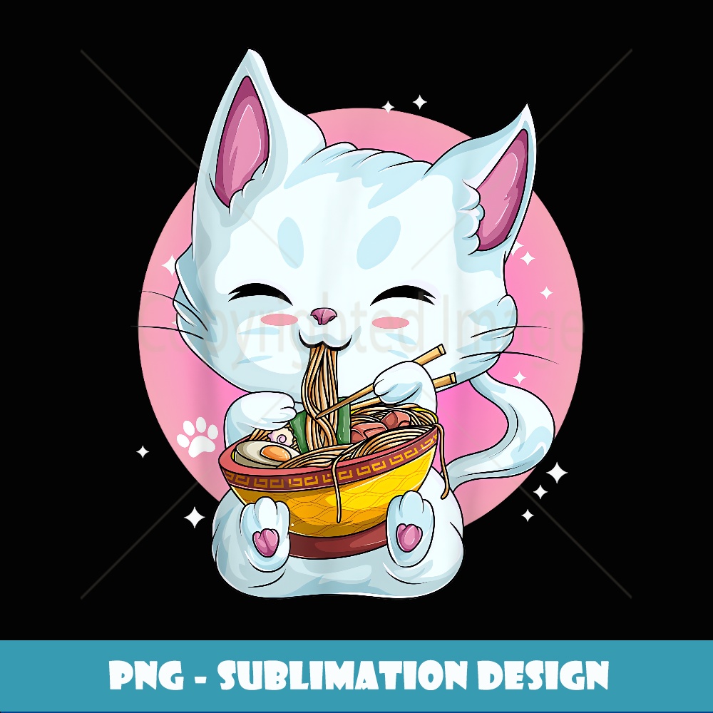Kawaii Neko Ramen Noodles Women Girls, Cute Anime Cat - PNG | Inspire ...