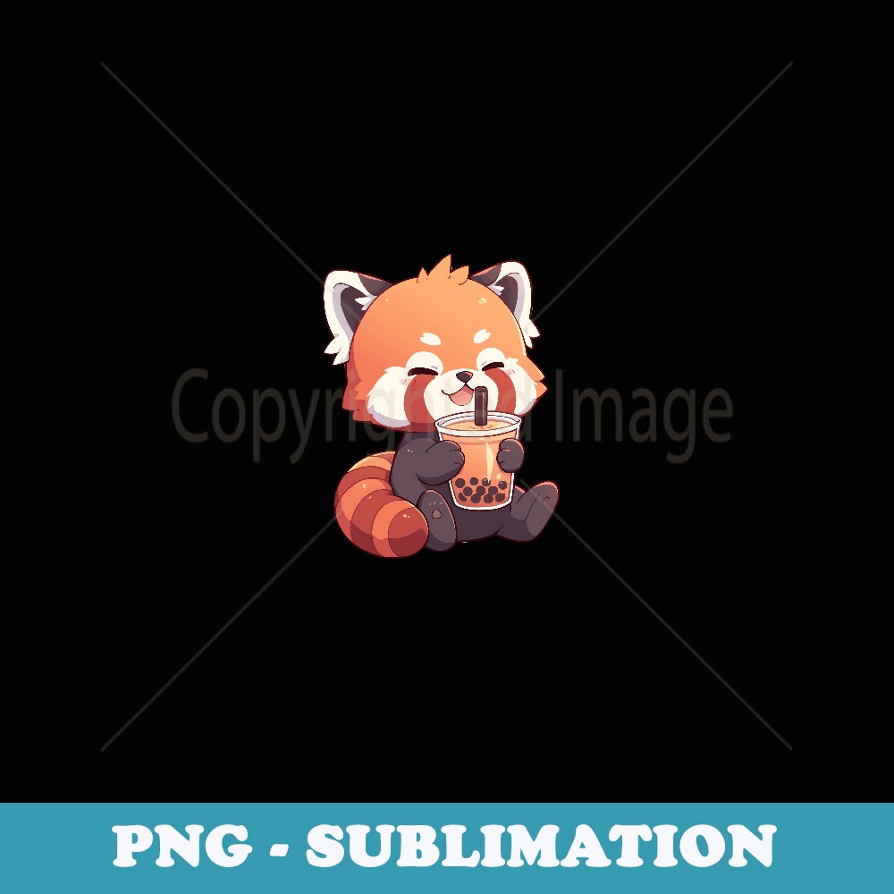 Cute Neko Red Panda Boba Tea Kawaii Anime Bubble Tea Panda - | Inspire ...