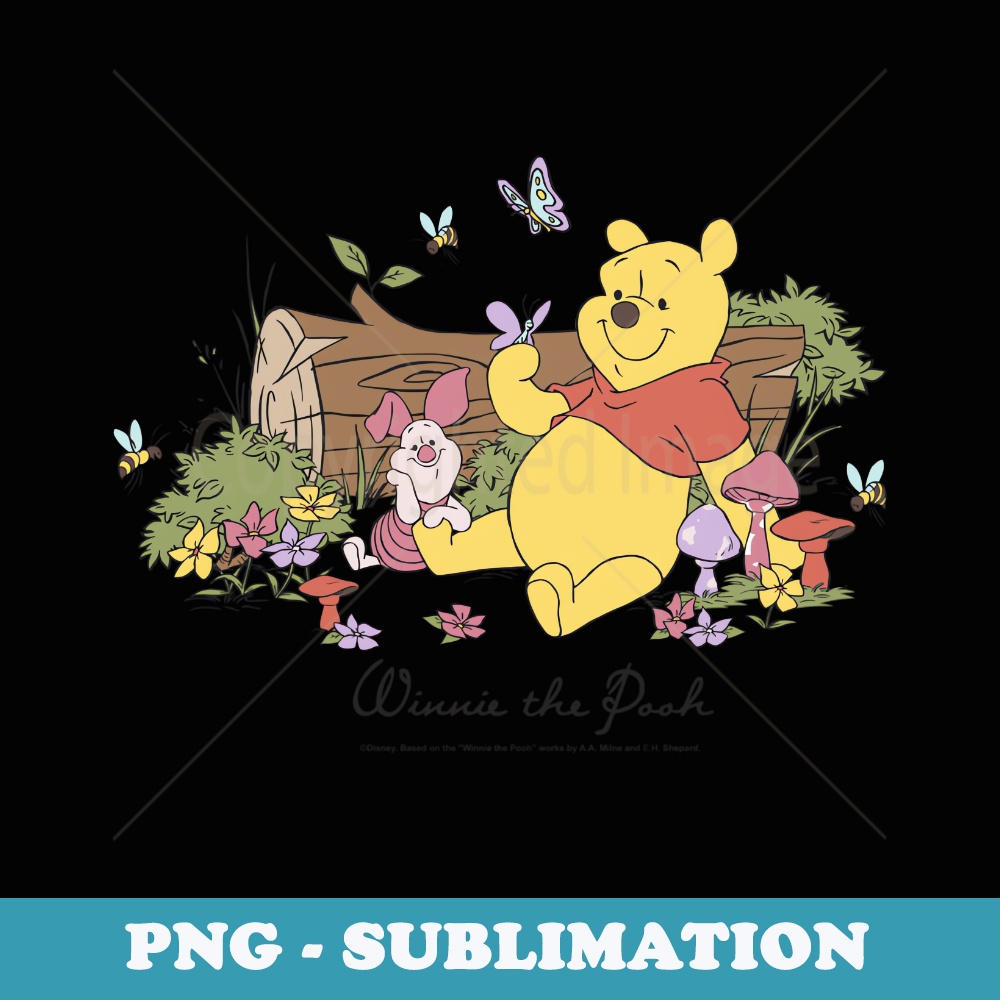 Disney Winnie The Pooh Piglet And Pooh Floral Butterfly - Ae | Inspire ...