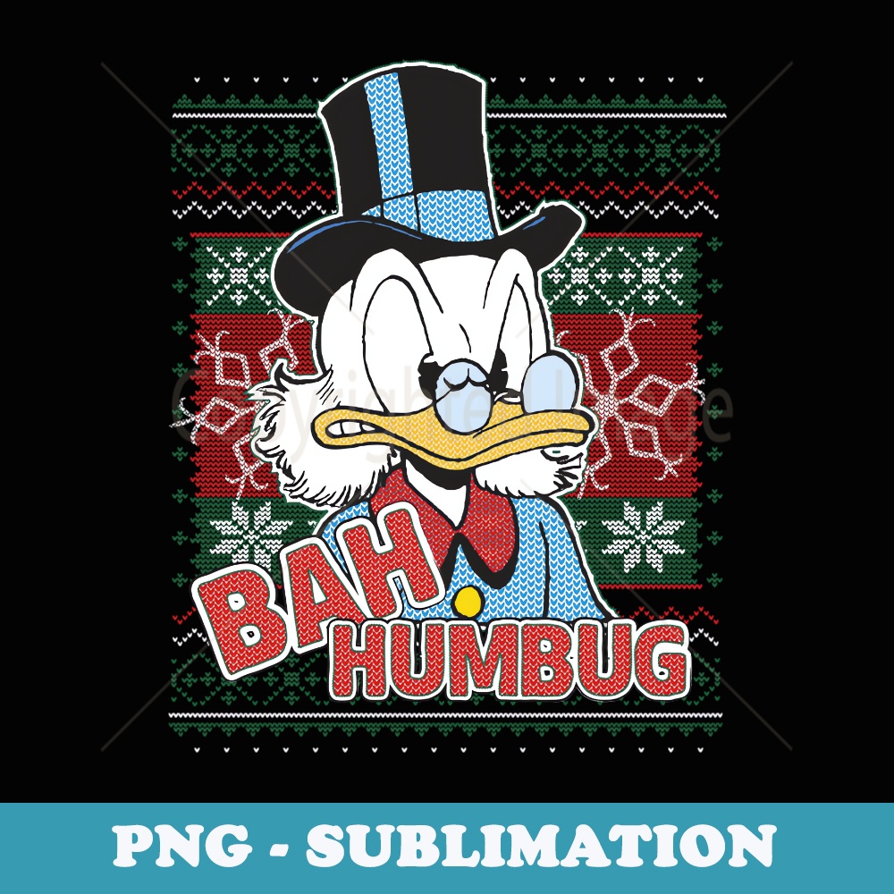 Disney DuckTales Christmas Scrooge McDuck Bah Humbug - PNG T | Inspire ...