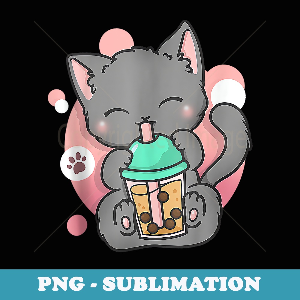 Kawaii Cute Cat Boba Bubble Milk Tea Anime Girls n Neko - Un | Inspire ...