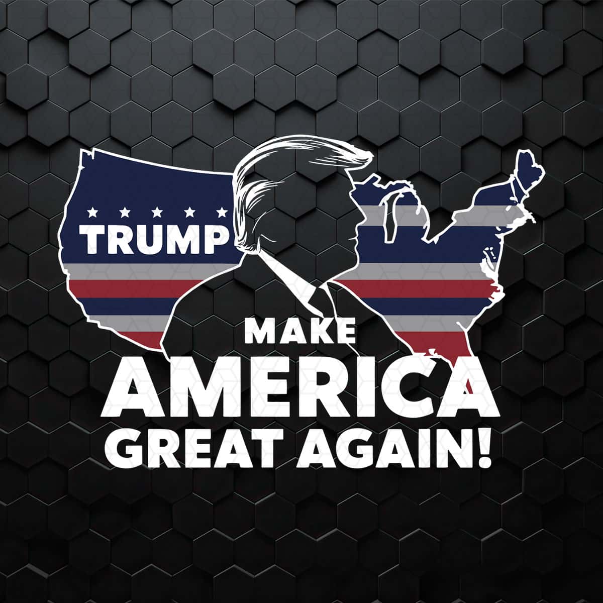Donald Trump Make America Great Again Map SVG - Inspire Uplift