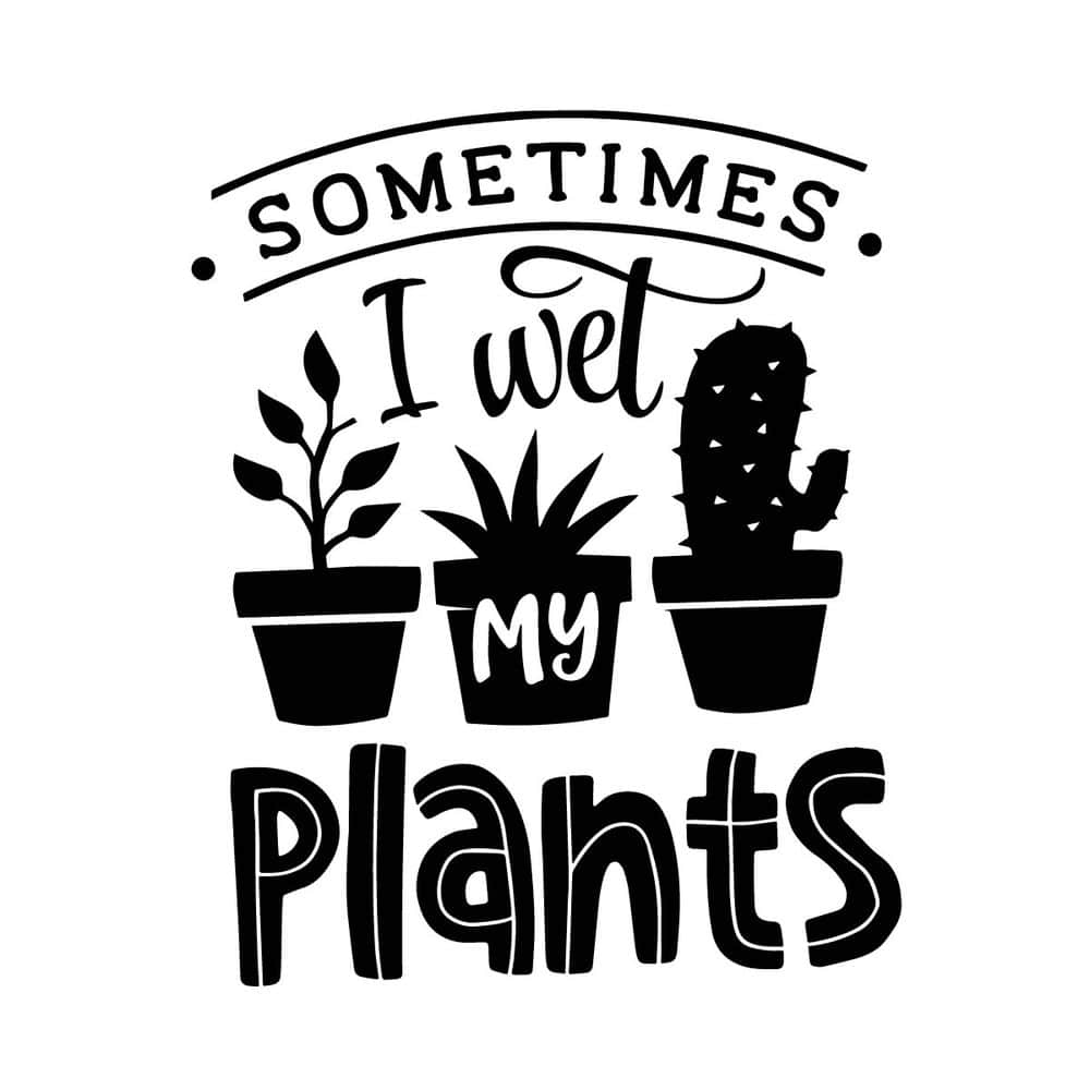 KIOZIY Deko-Schild 'Sometimes I Wet My Plants' – 10,2 X 40,6 Cm, Metallschild Mit Vintage-Look Für Garten, Haus & Als Geschenk