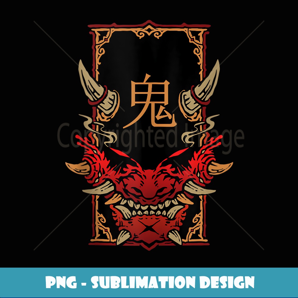 Demon Unique Japan Anime Mask Kitsune Oni Samurai Demon - Unique Sublimat | Inspire ...