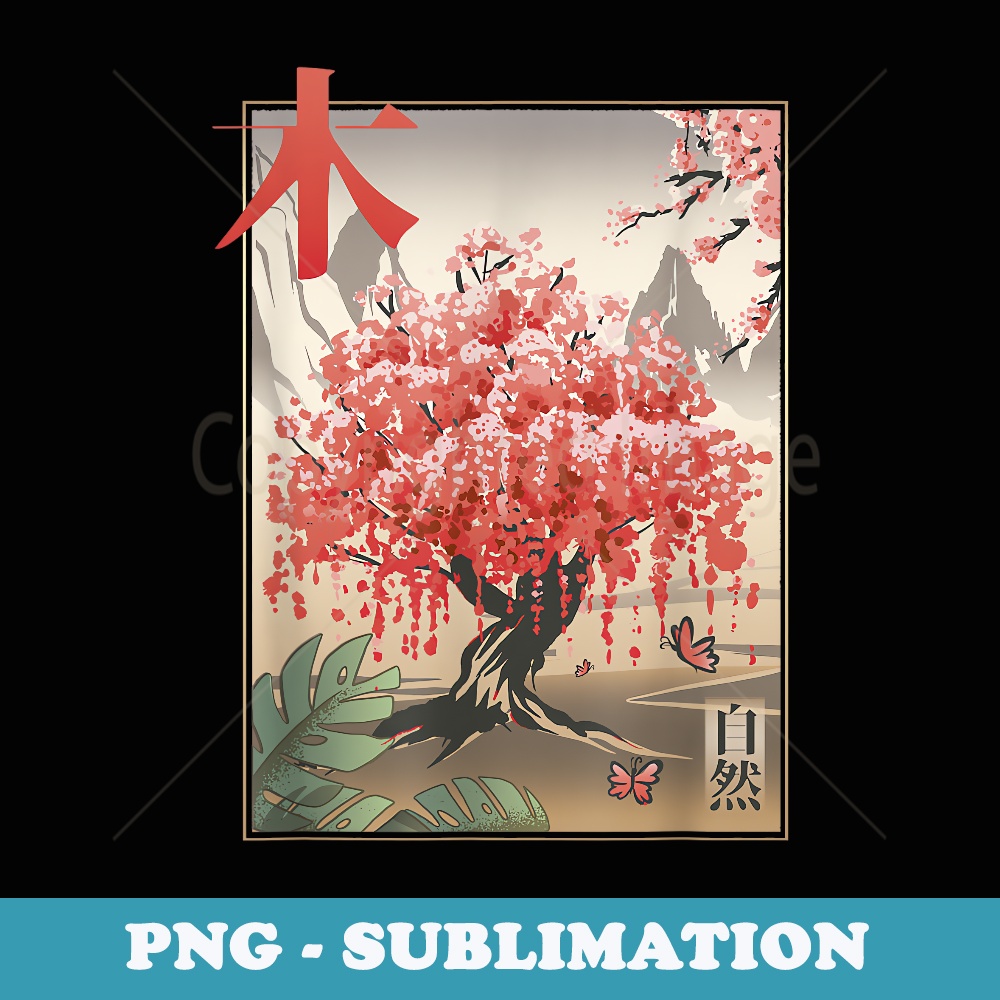 Traditional Japanese Art Cherry Blossom Tree - PNG Transpare | Inspire ...