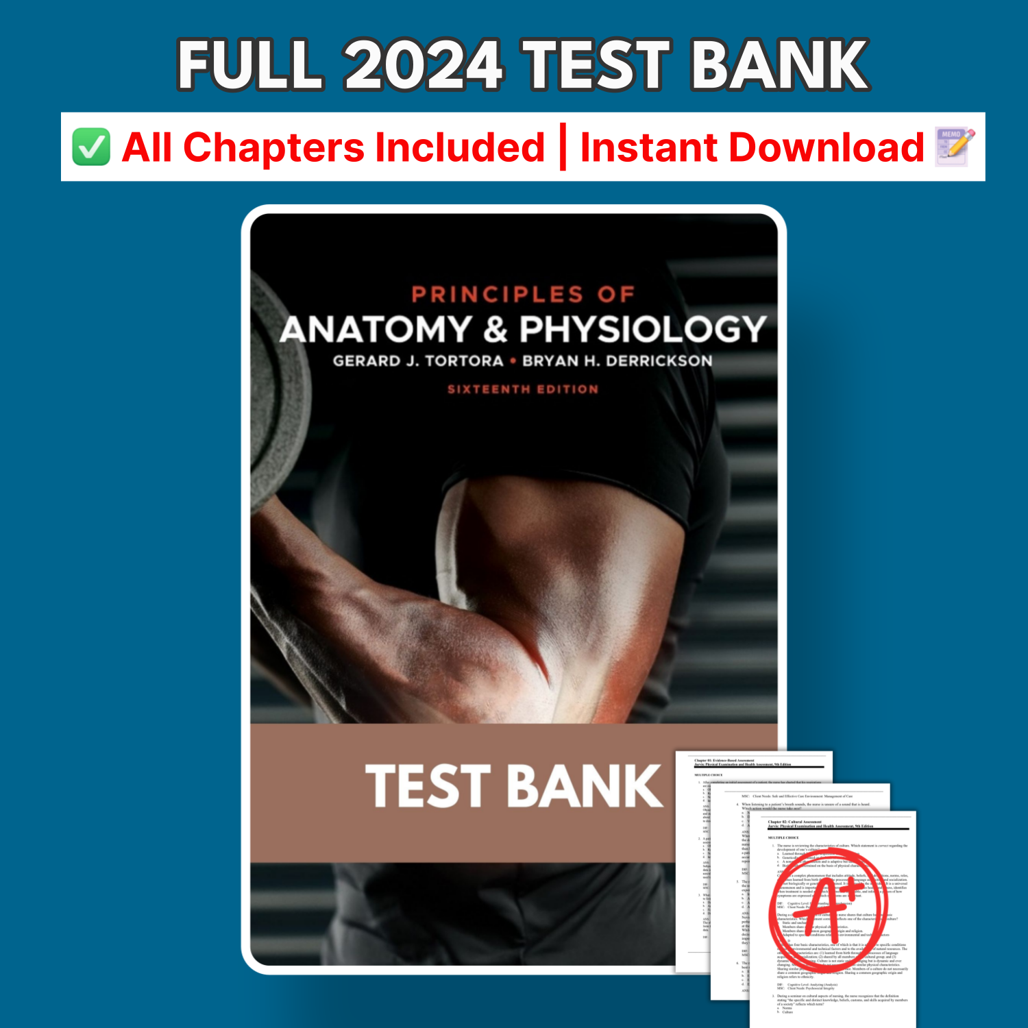 Test Bank - Principles of Anatomy and Physiology, 16th Edi - Inspire Uplift