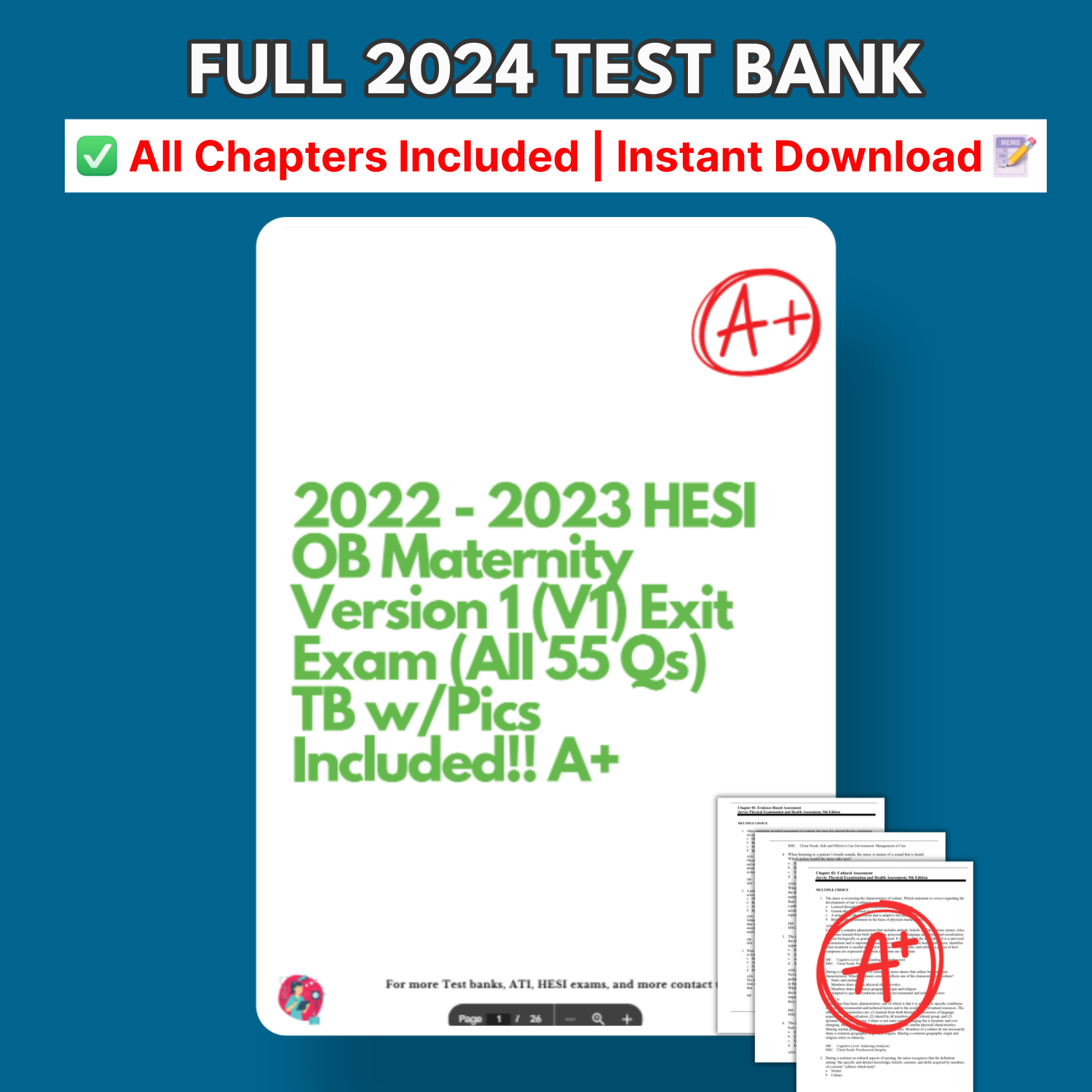 2022 2023 HESI OB Maternity Version 1 V1 Exit Exam All 55 - Inspire Uplift