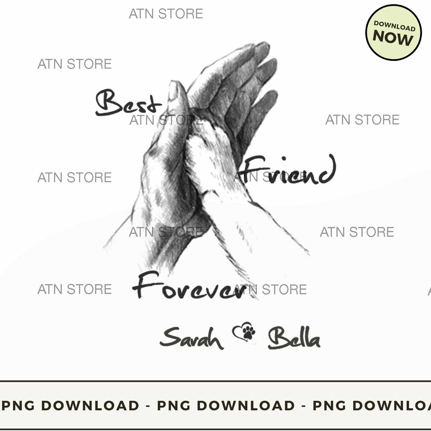 Cat-Best Friend Forever 96 High-quality PNG Instant Download | Inspire ...