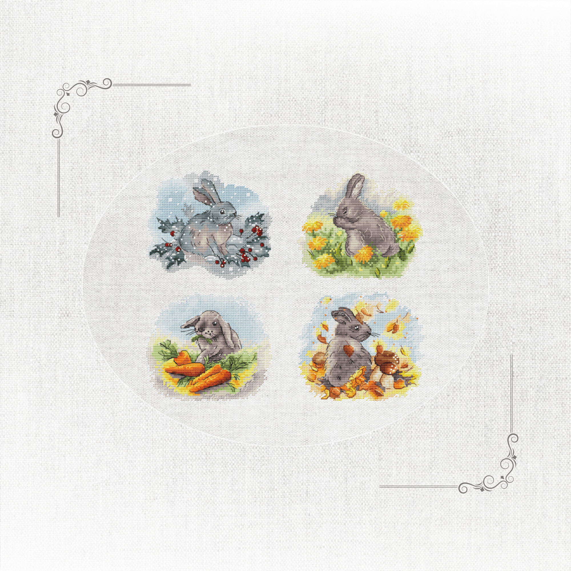 Live Rabbit Patterns Nature-Inspired Rabbit Embroidery Patterns for Cross-Stitch | Inspire ...