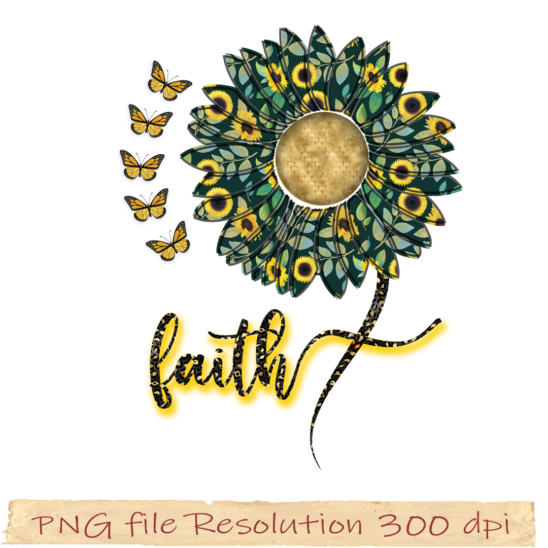 Sunflower Sublimation Bundle PNG, Sunflower png, Faith sunfl | Inspire ...