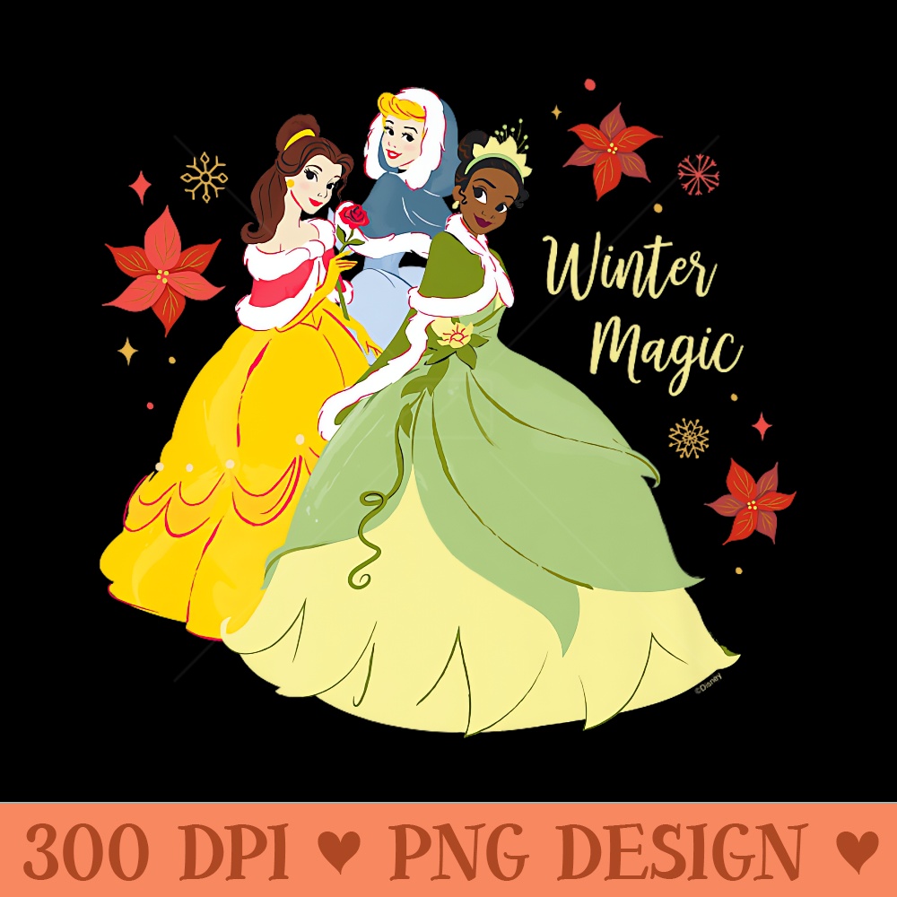 Disney Princess Tiana Belle Cinderella Holiday Winter Magic | Inspire ...