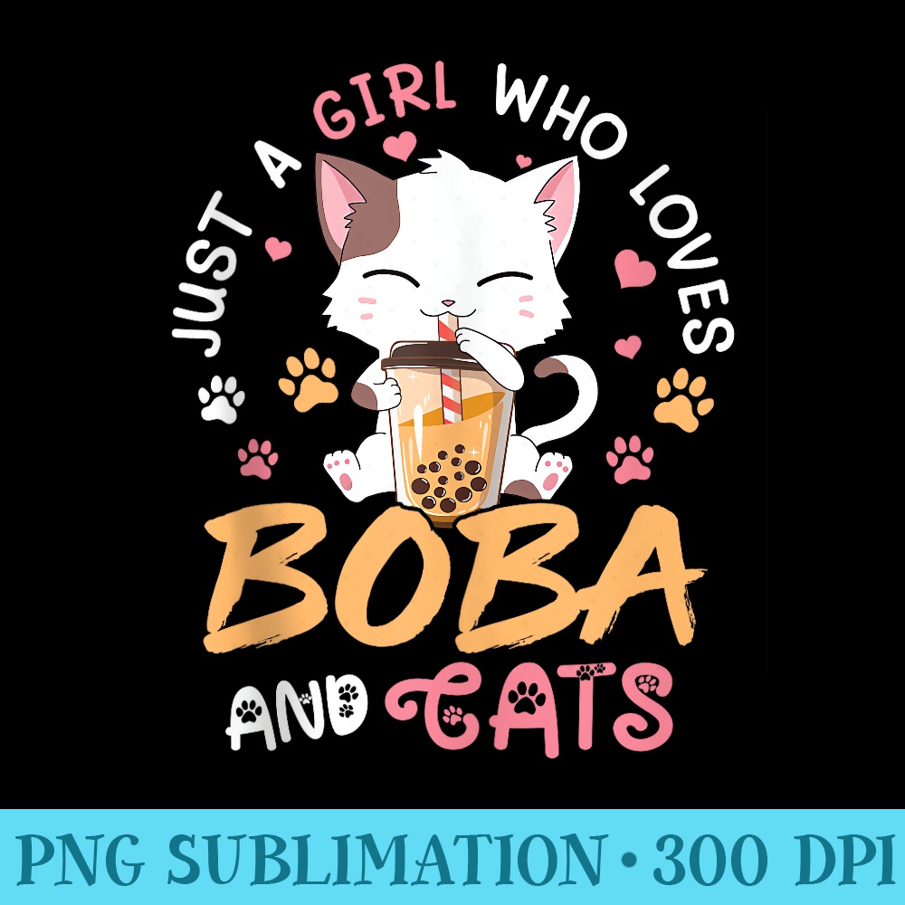 Cat Boba Tea Bubble Tea Anime Kawaii Neko for Girls nager - | Inspire ...