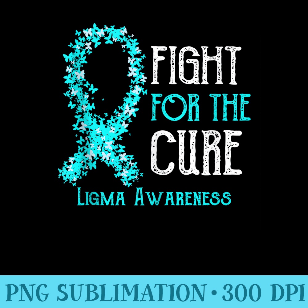 Fight For The Cure Ligma Awareness Blue Ribbon Butterfly - T | Inspire ...
