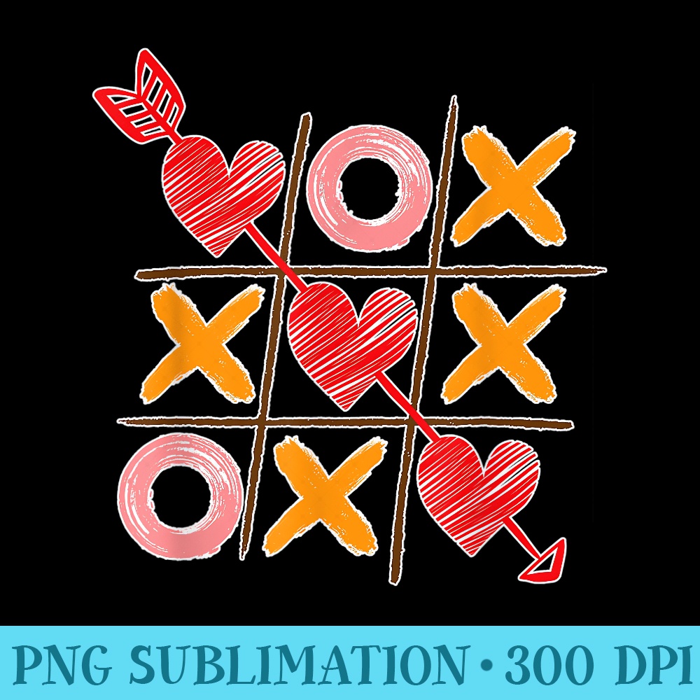 Cute Valentine T Girls Tic Tac Toe Hearts Win - PNG Download | Inspire ...