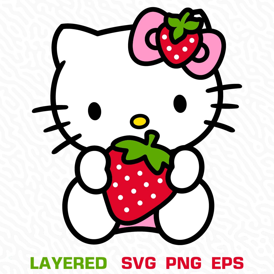 Hello Kitty Strawberry Svg, Hello Kitty Strawberry, Hello Ki - Inspire ...