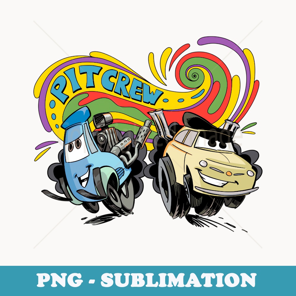 Disney Pixar Cars Pit Crew Luigi & Guido Colorful Logo - Dig | Inspire ...