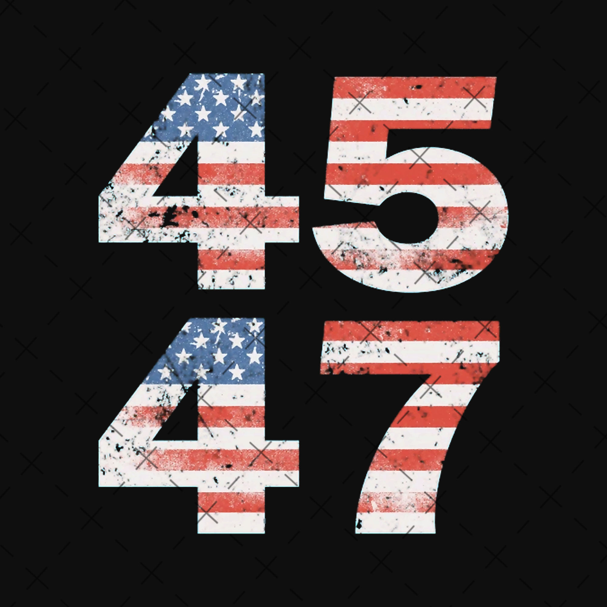 Vintage 45 47 - Trump 2024 Png | Inspire Uplift