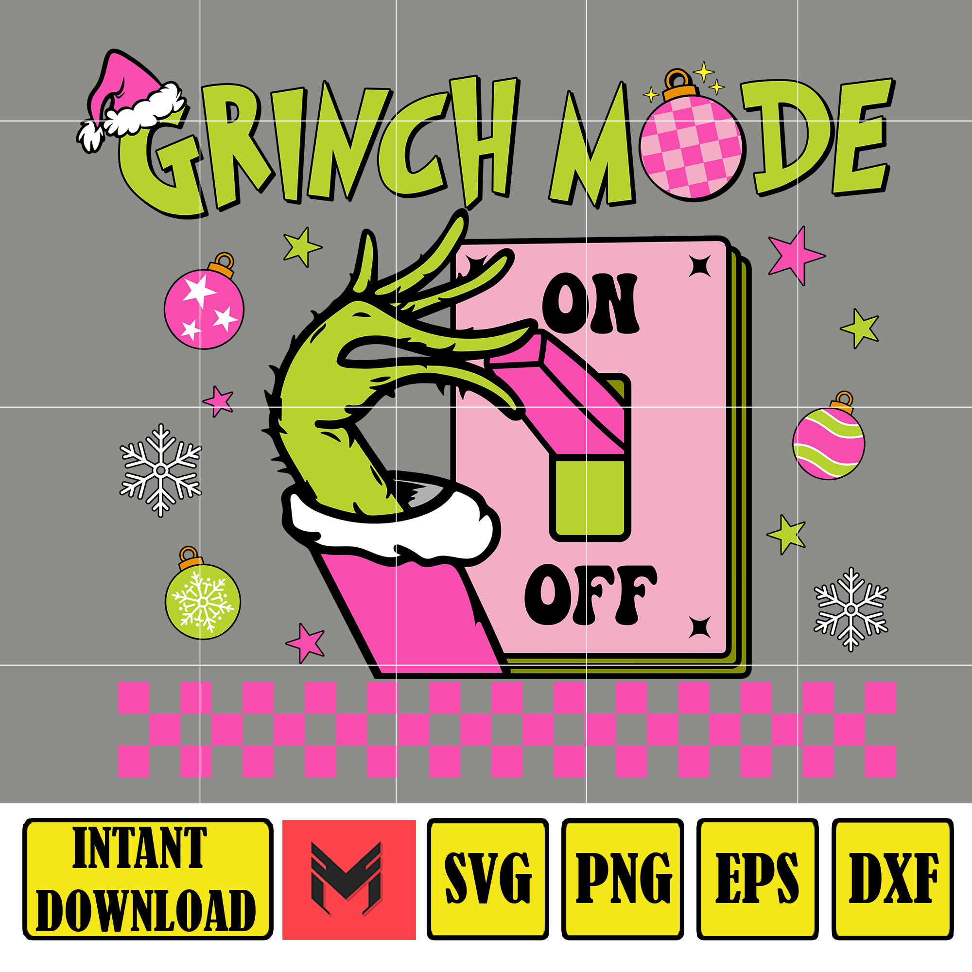 Retro Pink Grinch Svg, Retro Christmas Svg, Grinch Svg, Grin - Inspire