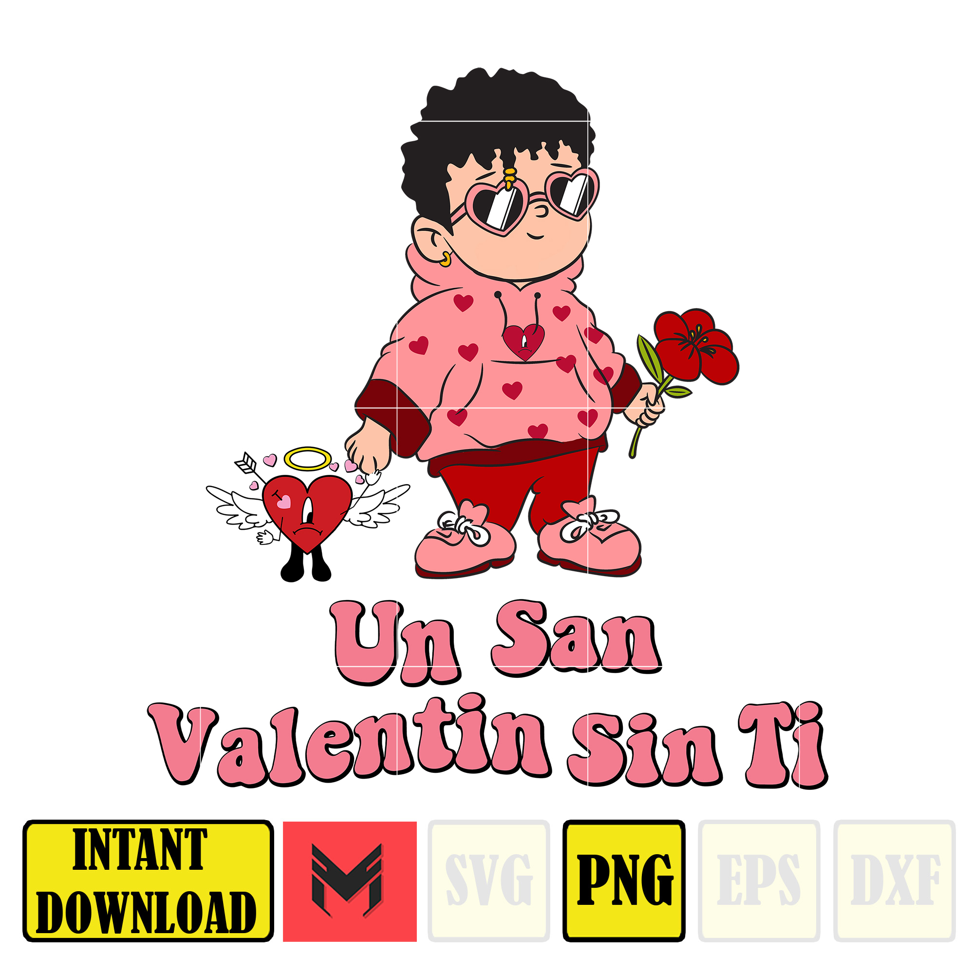 Bad Bunny Valentines Day Png, Benito Png, Un Valentina Sin T - Inspire ...