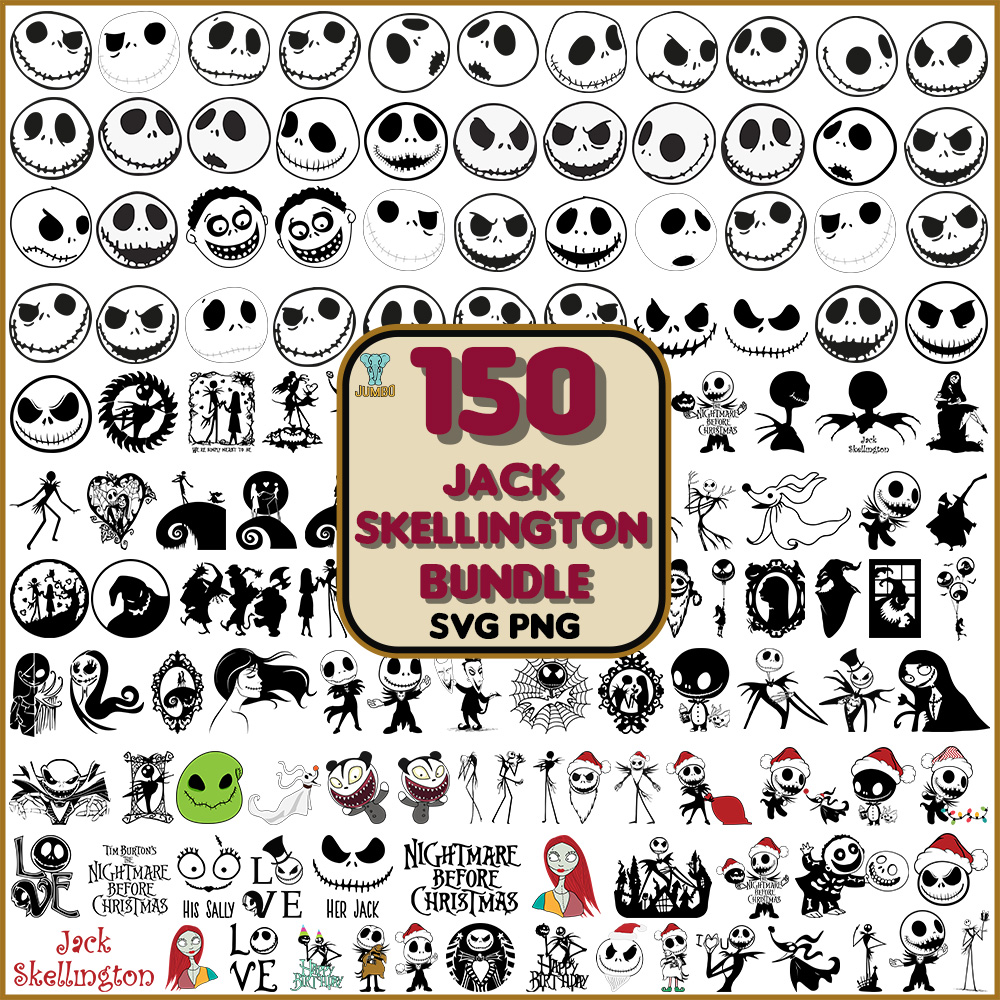 Jack Skellington Bundle Svg | Inspire Uplift