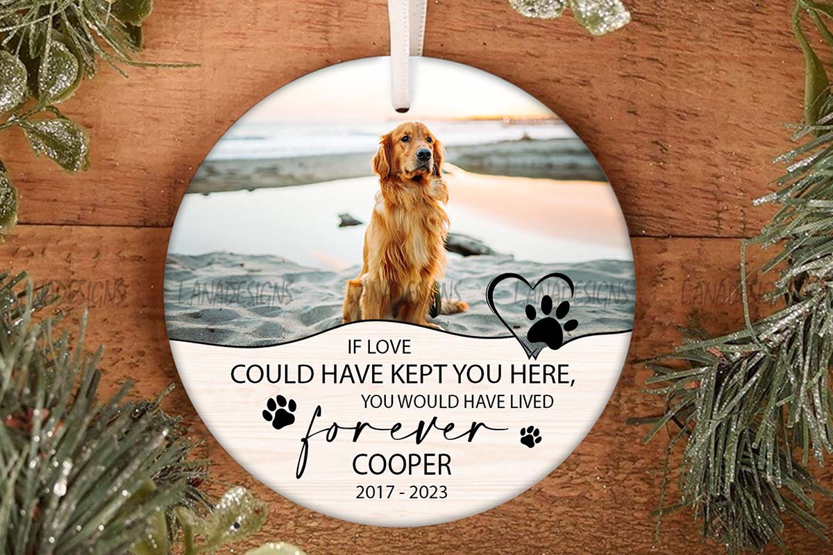 Dog Loss Memory Ornament PNG, Pet Photo Memorial PNG | Inspire Uplift