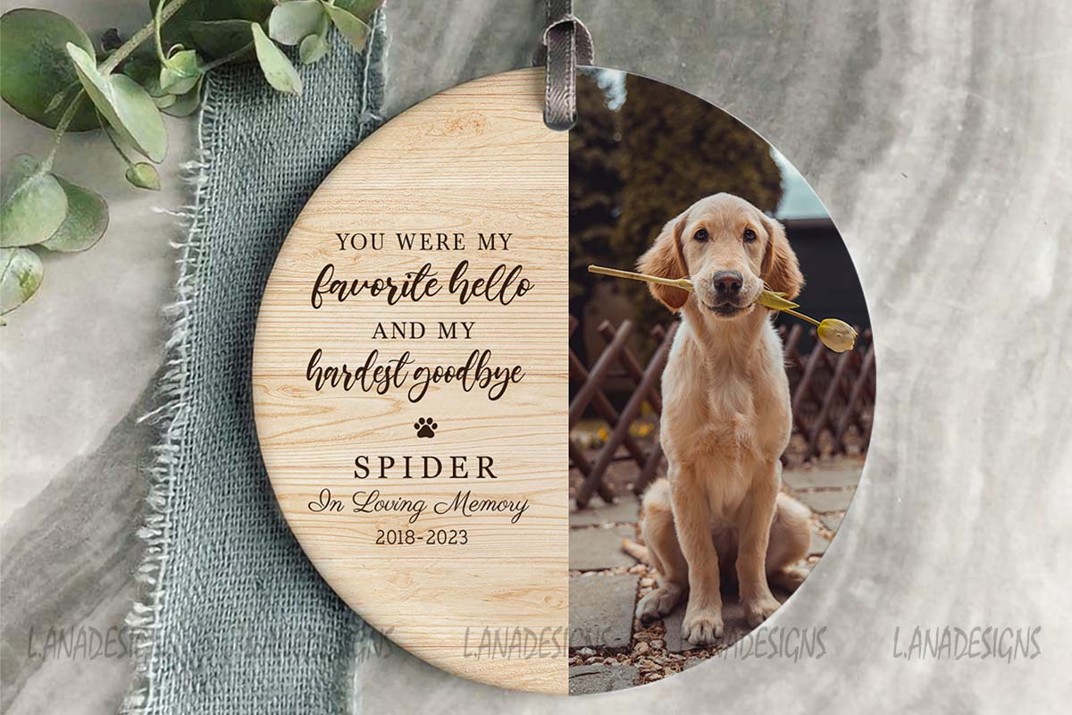 Dog Memorial Ornament PNG, In Loving Memory Of Pet PNG | Inspire Uplift