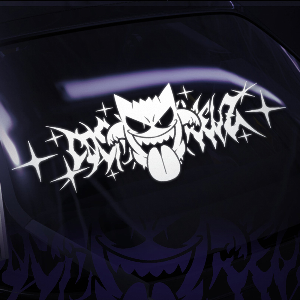 Cosmic wheelz Drift Stance JDM Car Stickers, Anime Vinyl Decals, Dream Build Glass Decoration