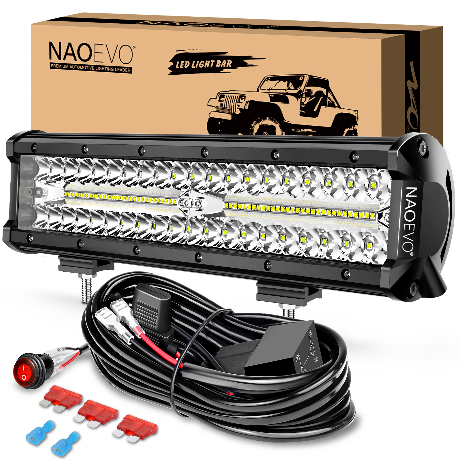 Offroad Spotlights, Car LED Light, Fog Lamp, WorkLight LED Bar for Truck, Boat, Tractor, Motorcycle Headlights