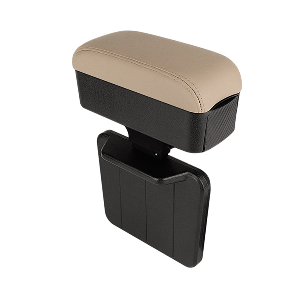 Car Center Console Gap Organizer, Height Adjustable Liftable Tray Armrest Pad, Elbow Support Storage Solution for Cars