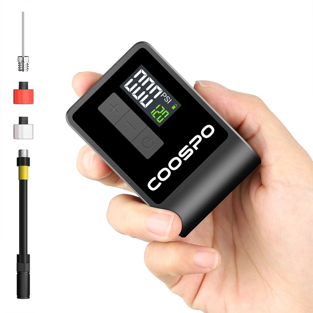 Portable Digital Inflator, Mini Electric Air Pump, Bike Accessories for Schrader and Presta Tires