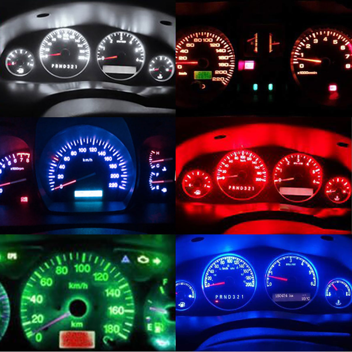 Auto Car LED Dashboard Bulbs 12VDC Panel Lights | Inspire Uplift