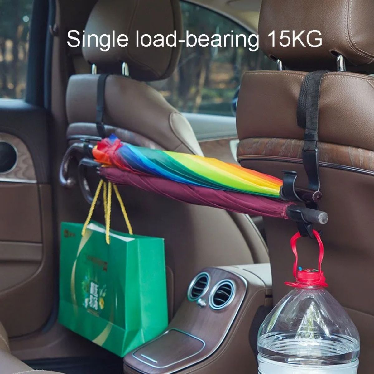 Universal Car Seat Back Hooks, Trunk Storage Hangers, Umbrella Holders, Multifunctional Car Accessories