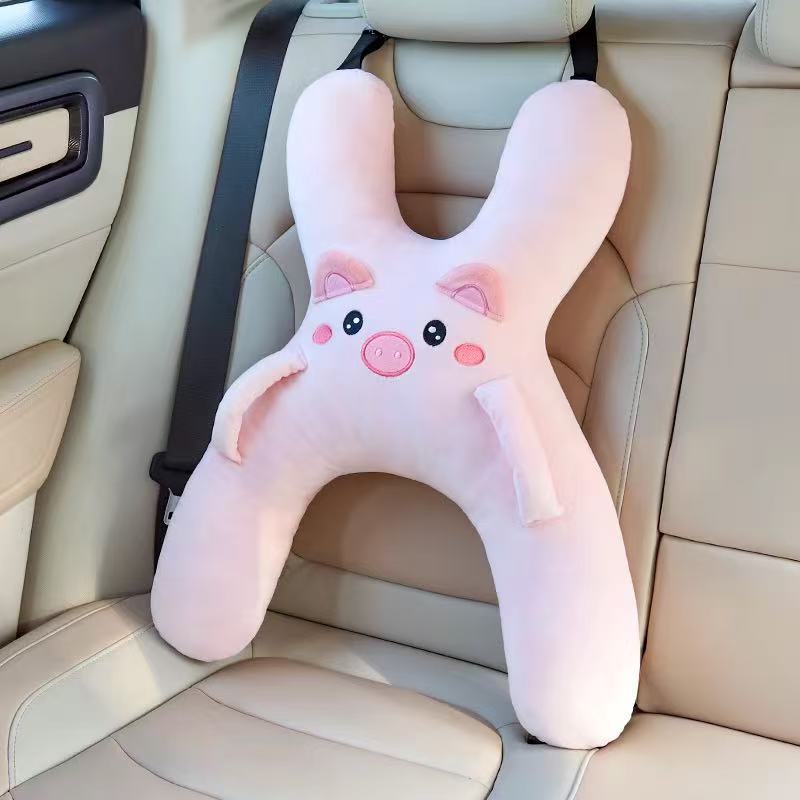 Kids Car Headrest Pillow Back Seat Travel Neck Support Cushion for Comfortable Sleep